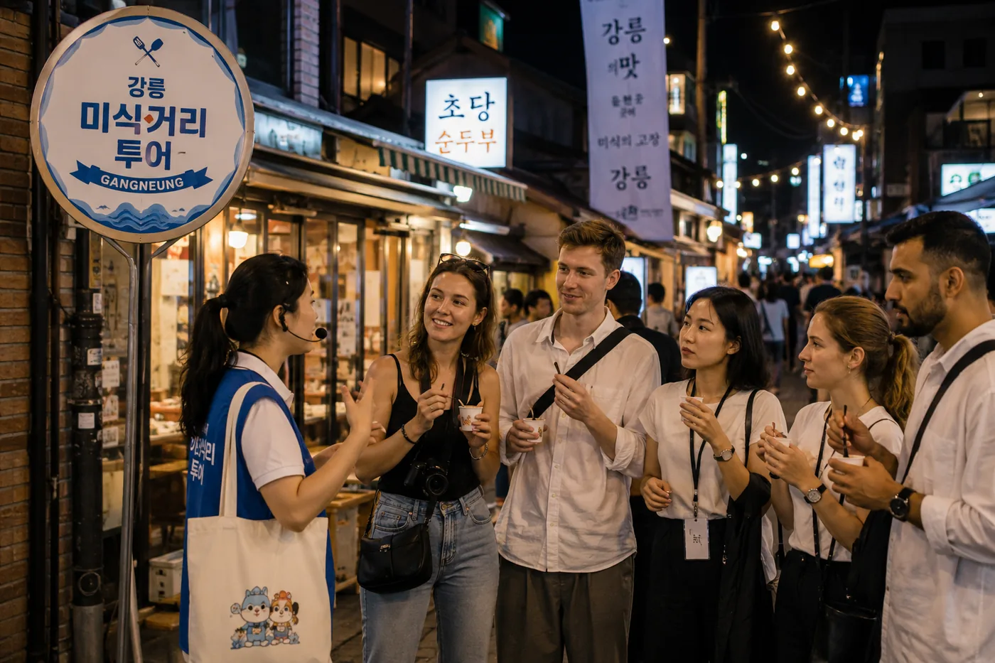 미식거리 투어 촬영